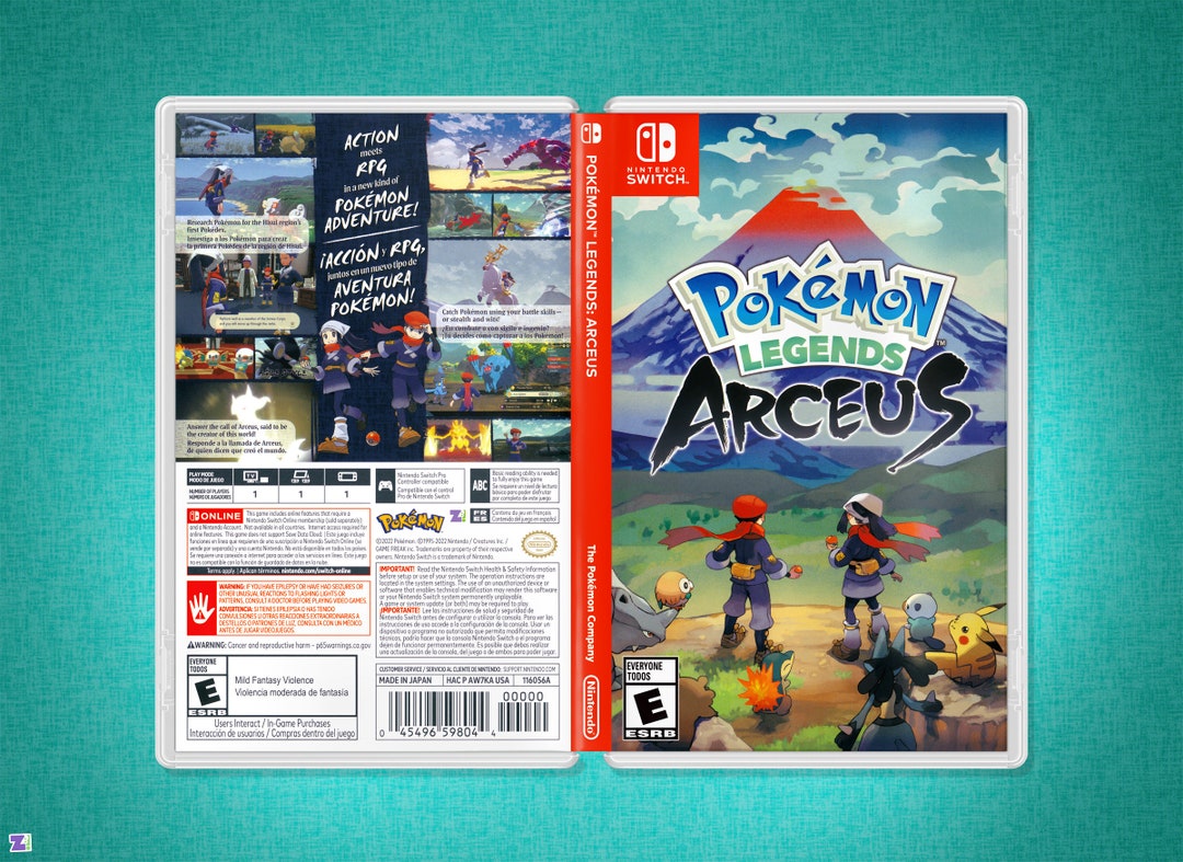 Pokémon Legends Arceus Cover Art: Replacement Insert & Case 