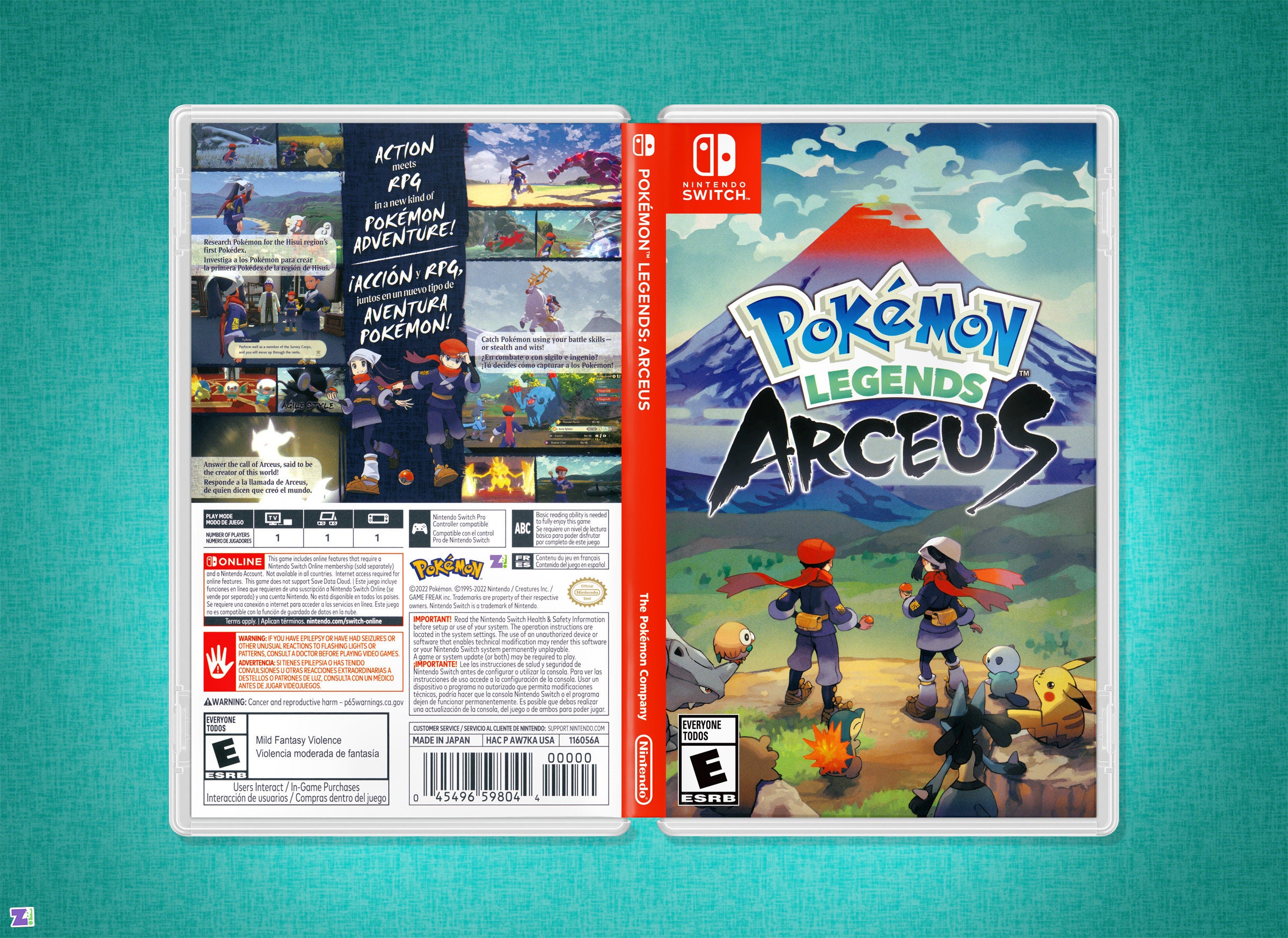 Pokemon Legends Arceus Switch Replacement Box Art Sleeve Original | No Game  