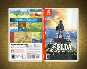 The Legend Of Zelda Breath Of The Wild Game Case, Quality Replacement Cover  for Nintendo Switch