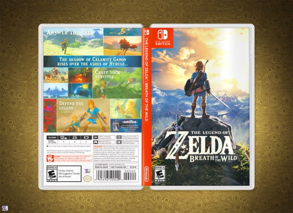 The Legend of Zelda Breath of the Wild Game Case, Quality Replacement Cover  for Nintendo Switch -  Israel