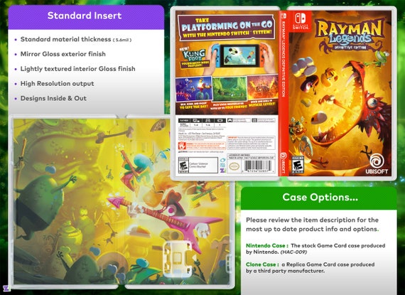 Rayman Legends Definitive Edition Cover Art: Replacement Insert & Case for  Nintendo Switch 