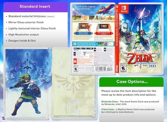 The Legend of Zelda: Skyward Sword HD Replacement Cover Art & Case for  Nintendo Switch 