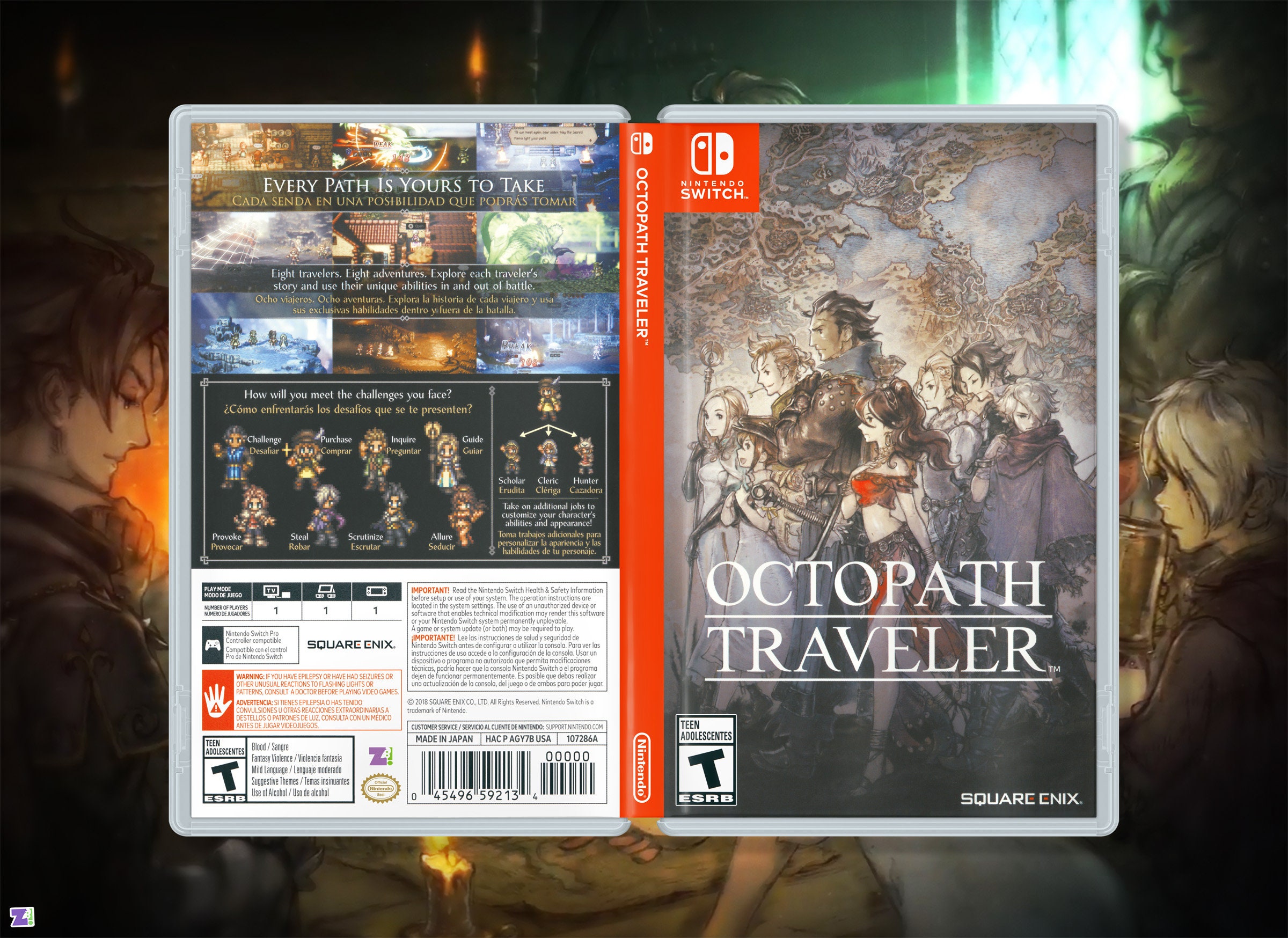 Octopath Traveler Replacement Case: Double-sided Replacement -  Israel
