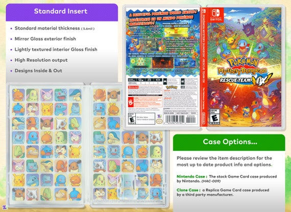 Case Retail Replacement Denmark DX Rescue / Pokémon Art: for Switch Insert Dungeon US Team Etsy Cover Nintendo - Mystery