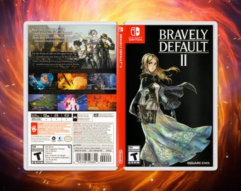 Bravely Default II Cover art: Replacement Insert / Case for Nintendo Switch (US Retail)