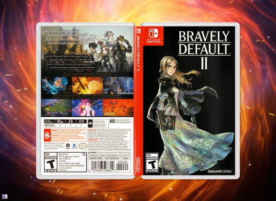 Bravely Default II Cover Art: Replacement Insert / Case for