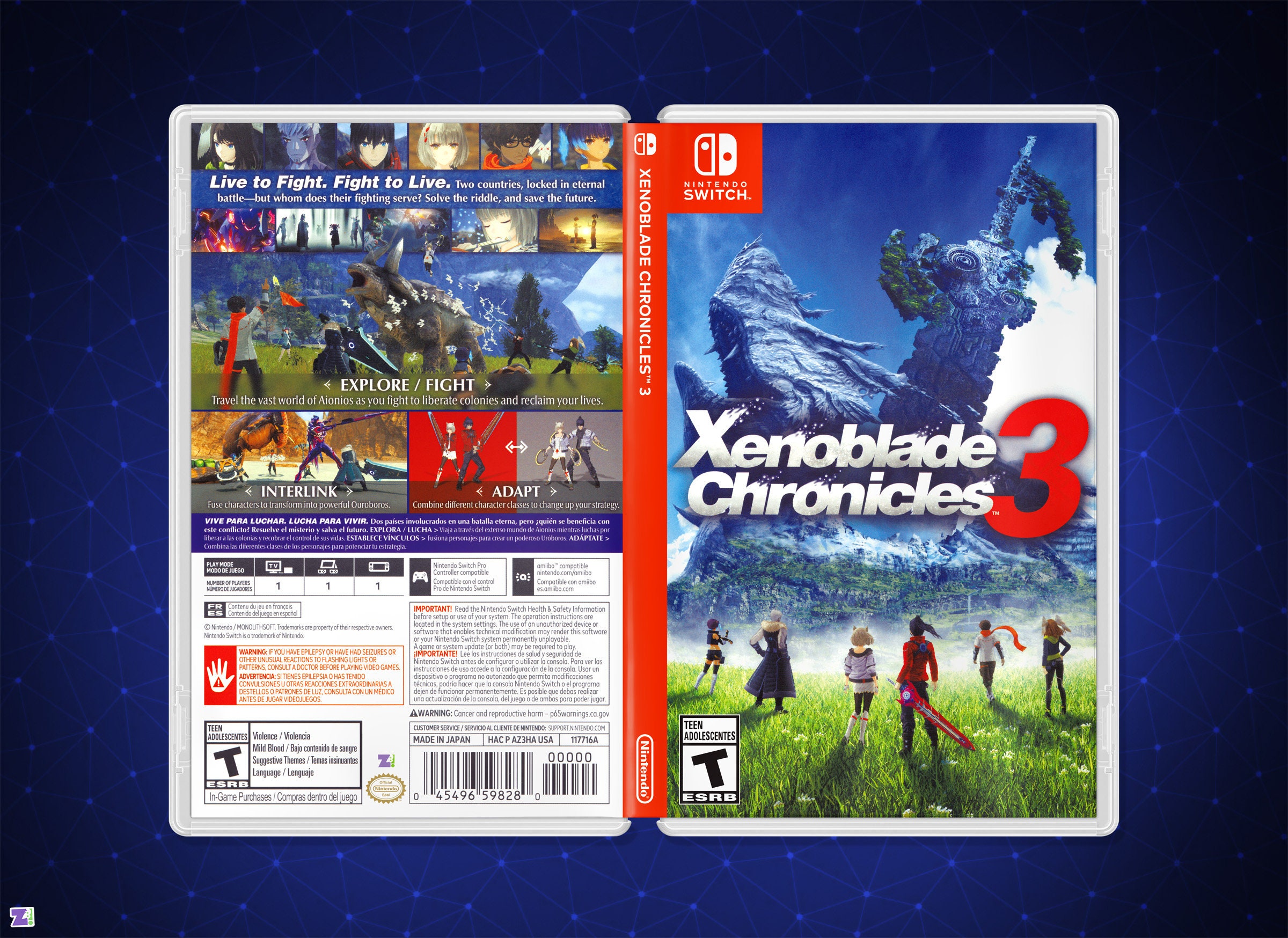 Xenoblade Chronicles 3 Cover Art: Insert / Case for Nintendo Switch US  Retail -  Finland