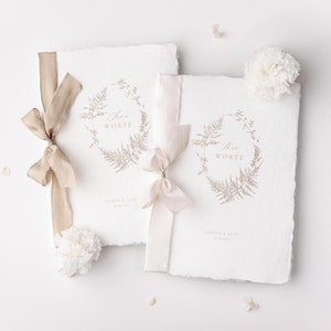 Eheversprechen Büttenpapier personalisiert Ehegelübde Buch DIN A5 Hochzeit