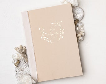 Wedding vows with gold embossing - wedding vow book DIN A5 wedding in beige biscuit