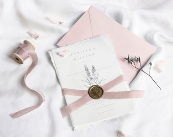 Hochzeitseinladung Blush – Büttenpapier