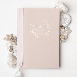 Wedding vows with gold embossing wedding vow book DIN A5 wedding Blossom