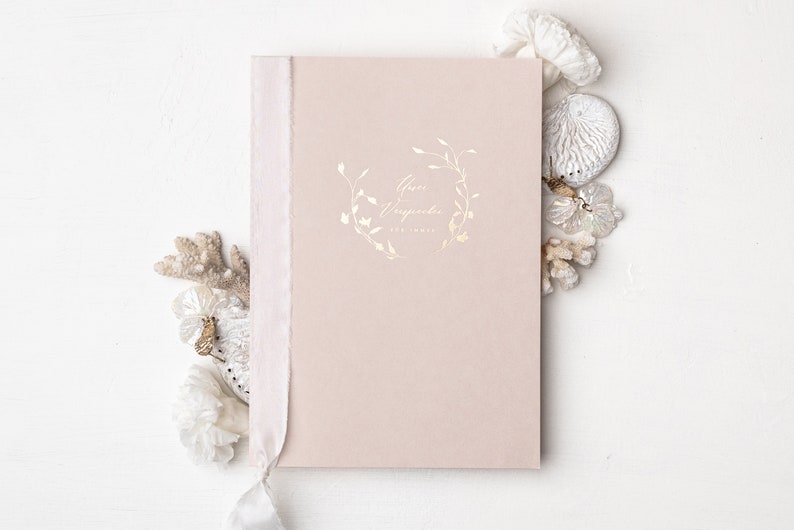 Wedding vows with gold embossing wedding vow book DIN A5 wedding Blossom