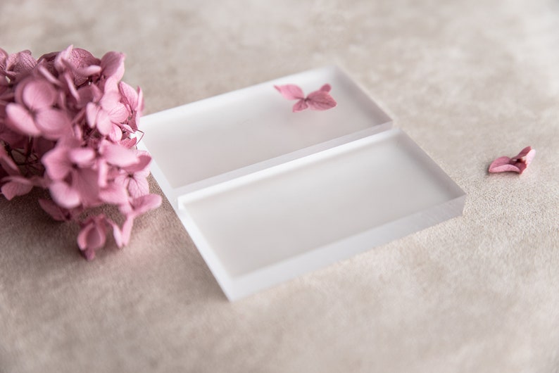 Acrylic card holder table number holder made of frosted glass, stand for sign image 2