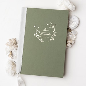 Eheversprechen mit Goldprägung - Ehegelübde Buch DIN A5 Hochzeit in Midgreen