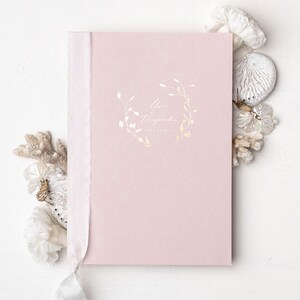 Eheversprechen mit Heißfolienprägung in Gold - Ehegelübde Buch DIN A5 Hochzeit in Blossom