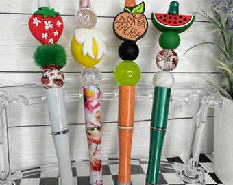 Summer Fruits Beaded Pens