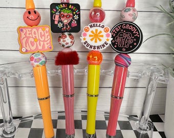 Retro Vibes Beaded Pens