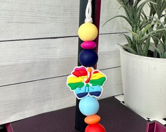 Rainbow Flower Freshie Hanger