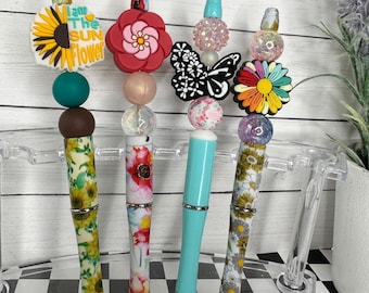 Floral Nature Beaded Pens