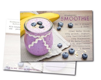 Rezept Postkarte – Blueberry Muffin Smoothie