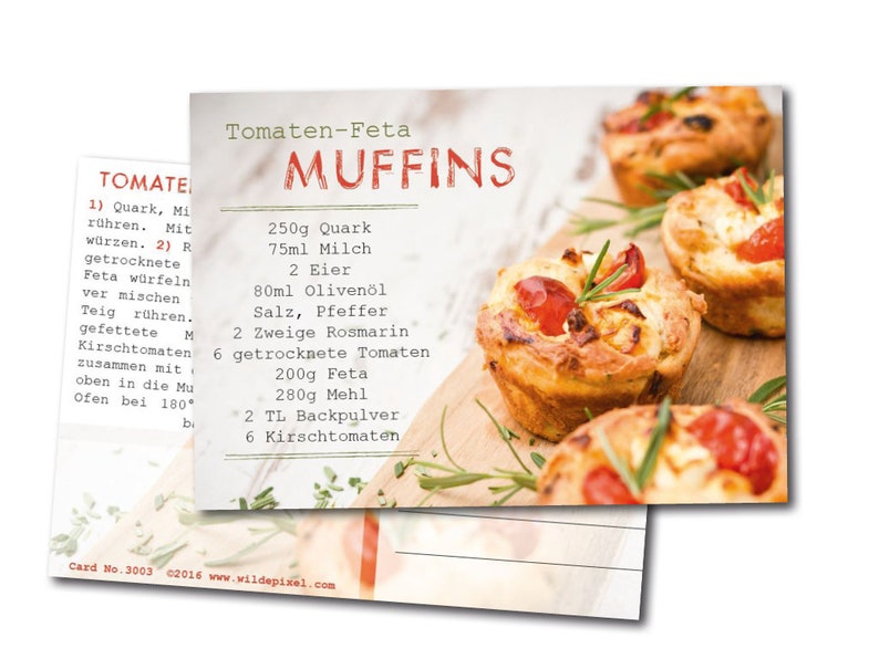 Rezept Postkarte Tomaten Feta Muffins Bild 1