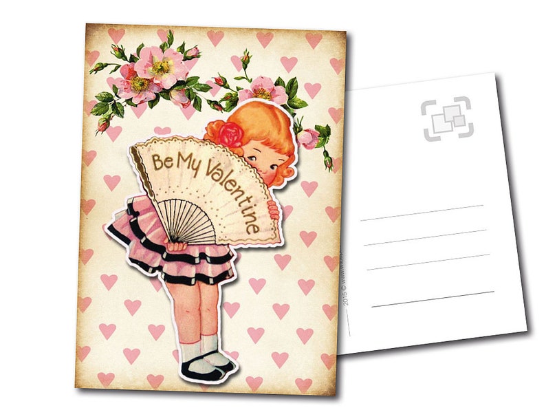 Postkarte: Be My Valentine Bild 1