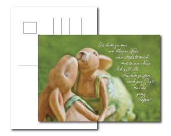 Postkarte: Ostern – Kleiner Hase