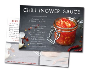 Rezept Postkarte – Chili Ingwer Sauce