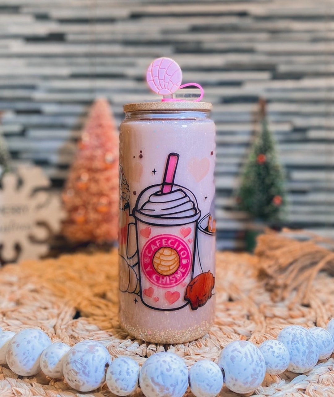 Cute Iced Coffee Snowglobe Tumbler, Concha Cafecito Y Chisme Boho, Fall Coffee  Tumbler, Trendy Snow Globe, Fall Cups, Birthday Gifts for Mom 