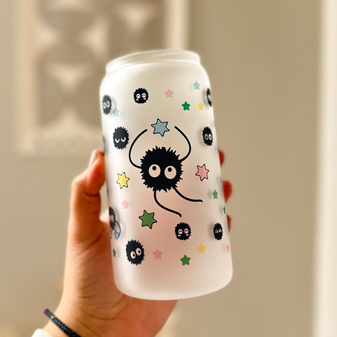 Trendy Anime Soot Sprites, Iced Coffee Glass Kawaii Vday Glass Cup ...