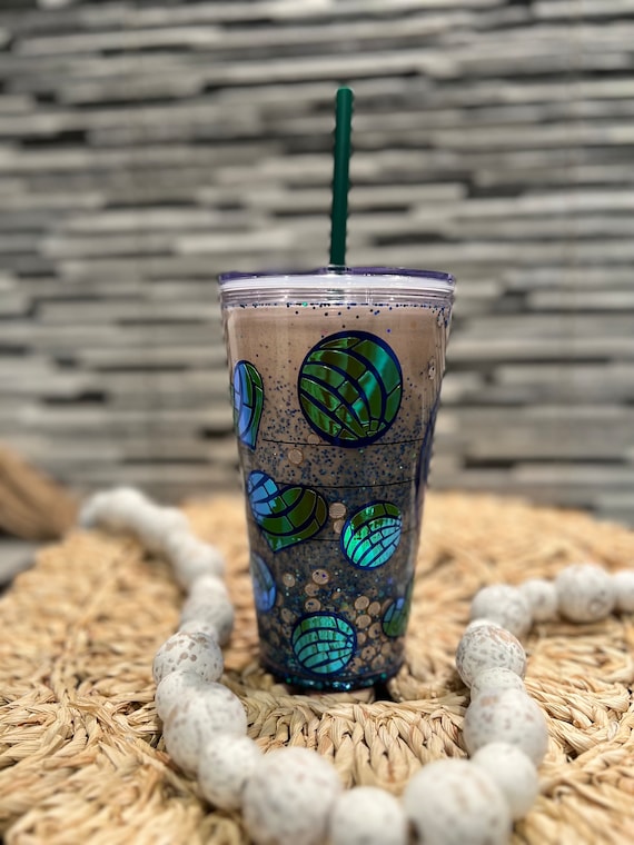 16 oz The Grinch Frosted Iced Coffee Cup for The Holidays - Tumbler with Lid and Straw from Gifts Are Blue