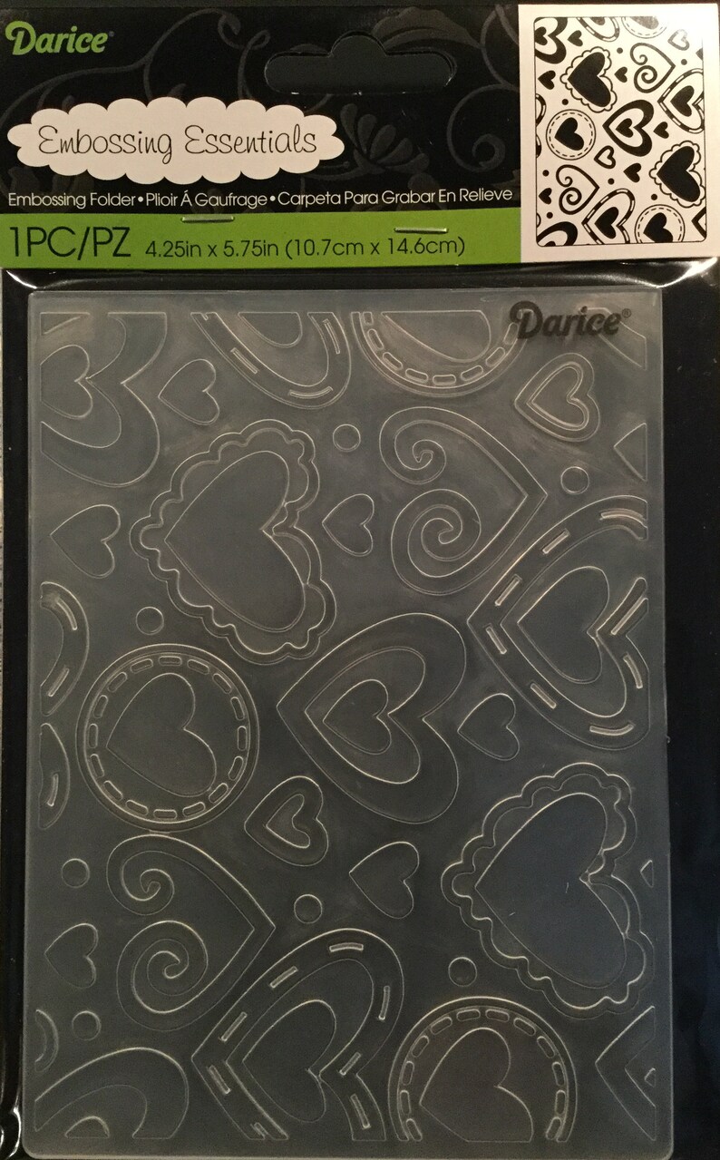 Darice® Embossing Folder Layered Hearts 4.25 X 5.75 Etsy