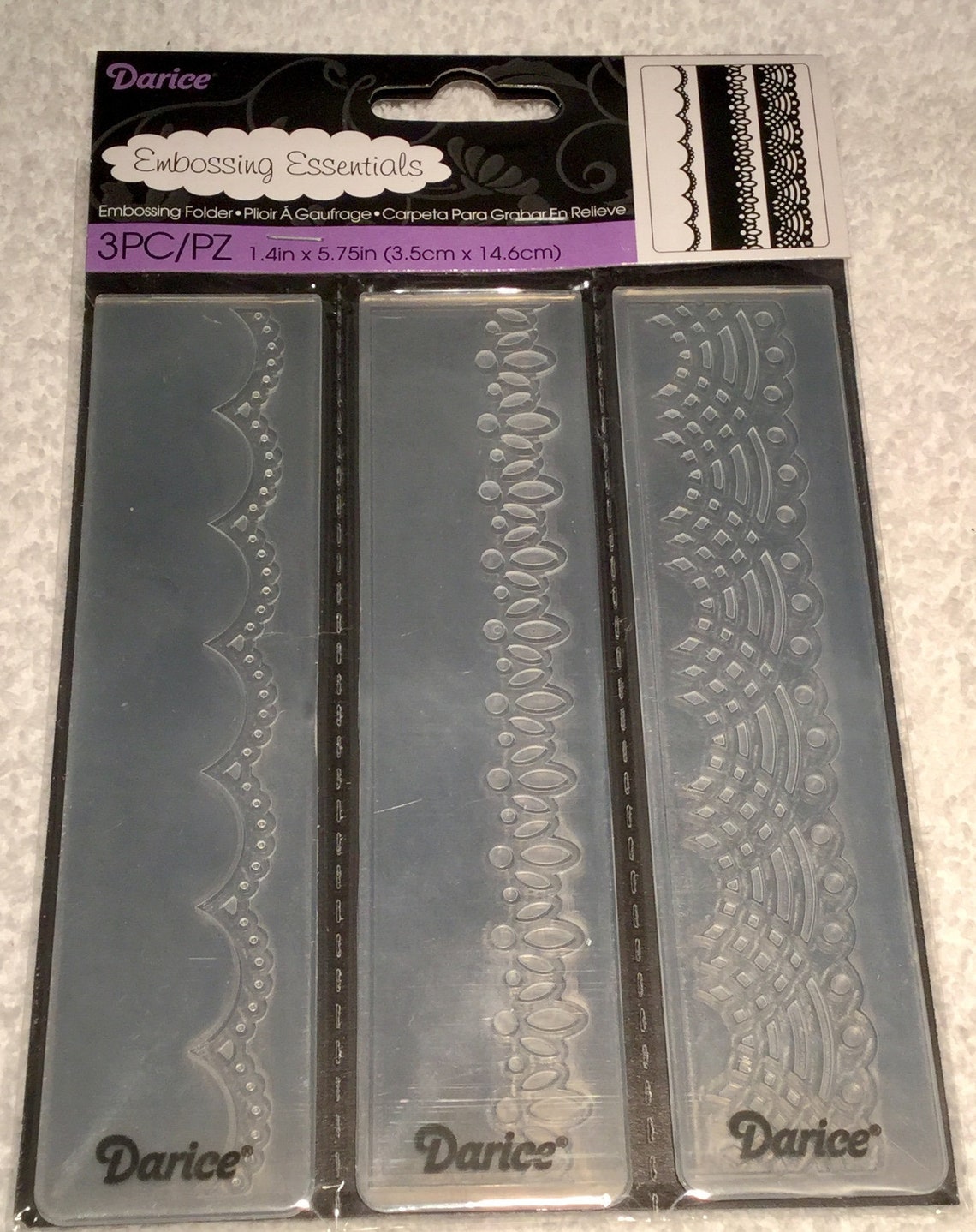 Darice® Embossing Folder Borders Set Laces 1.5 X 5.75 Etsy