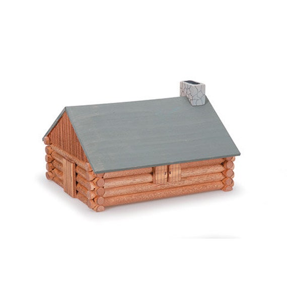 Wood Model Kit Log Cabin Etsy