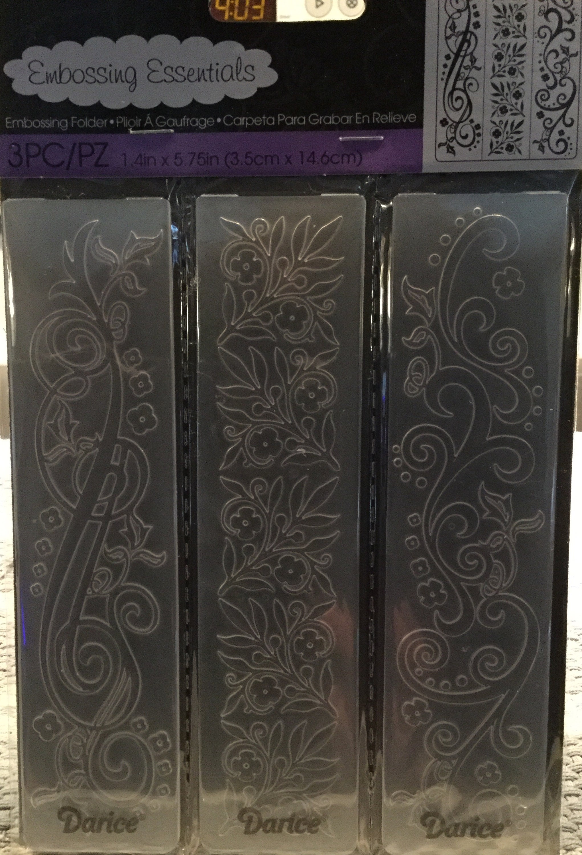 Darice® Embossing Folder Borders Set Flourish 1.5 x 5.75 Etsy