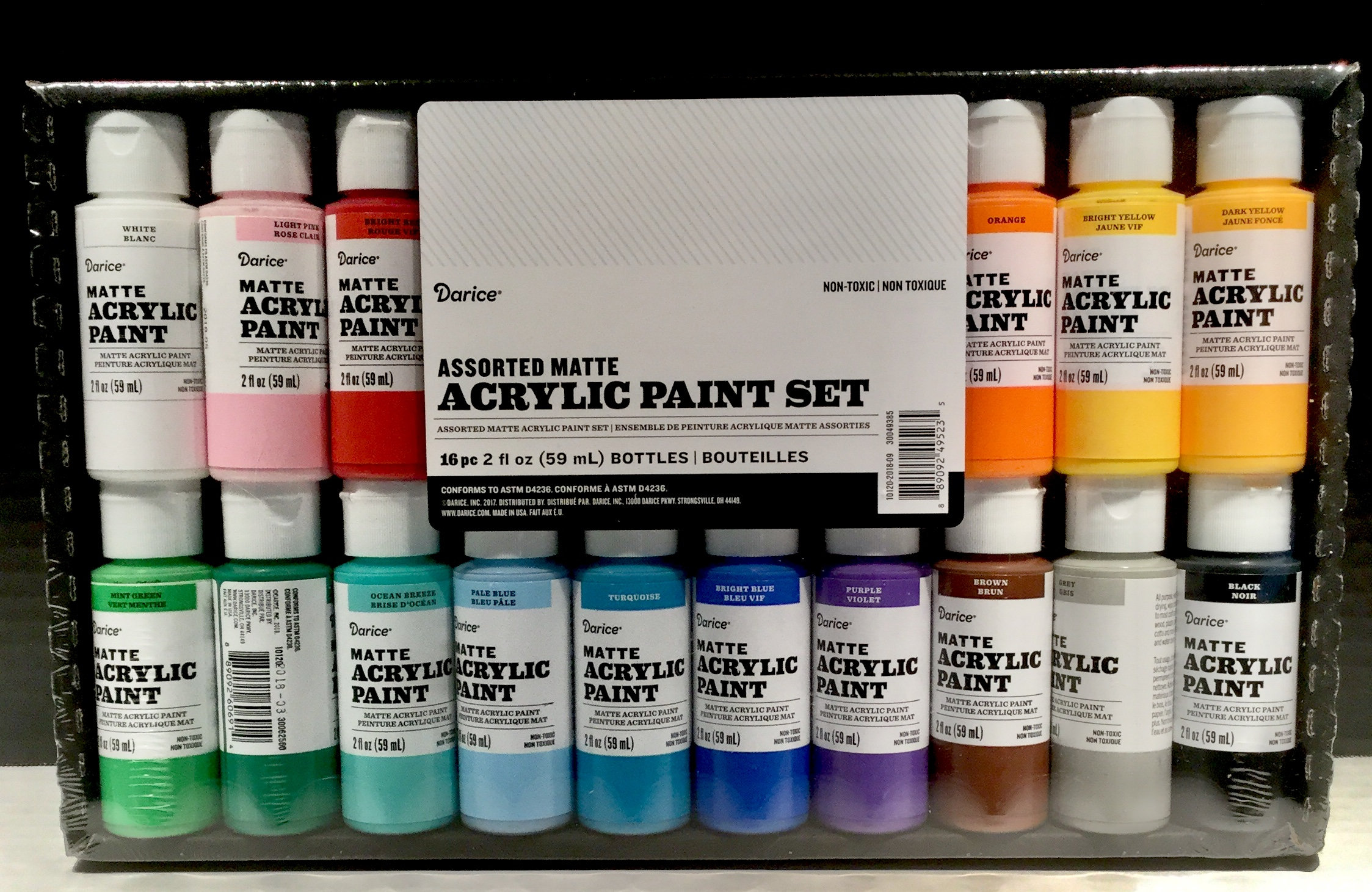 Acrylic Paint Set Matte Finish16 Pack2 oz. Bottles Etsy