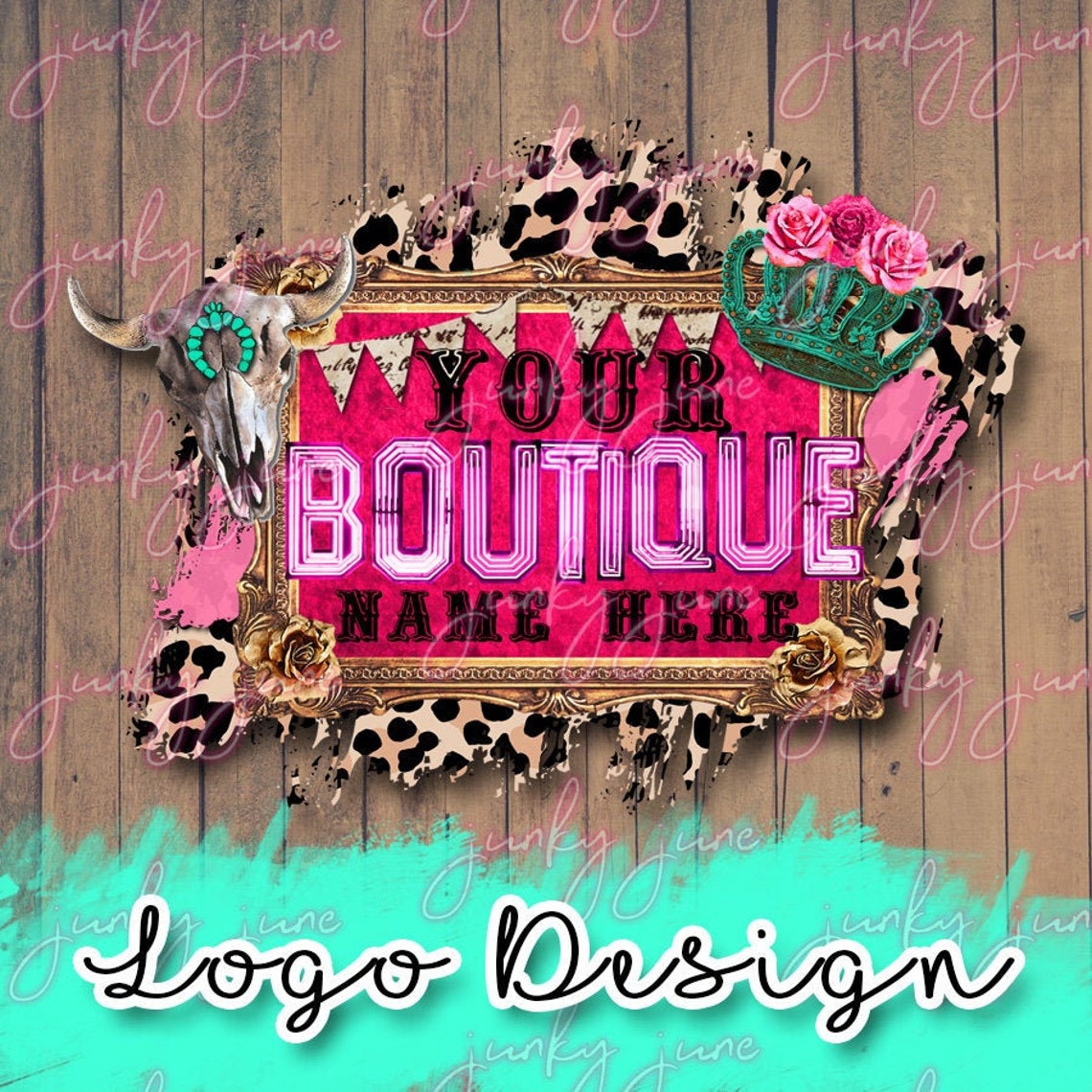 Western logo boutique logo boutique branding facebook Etsy