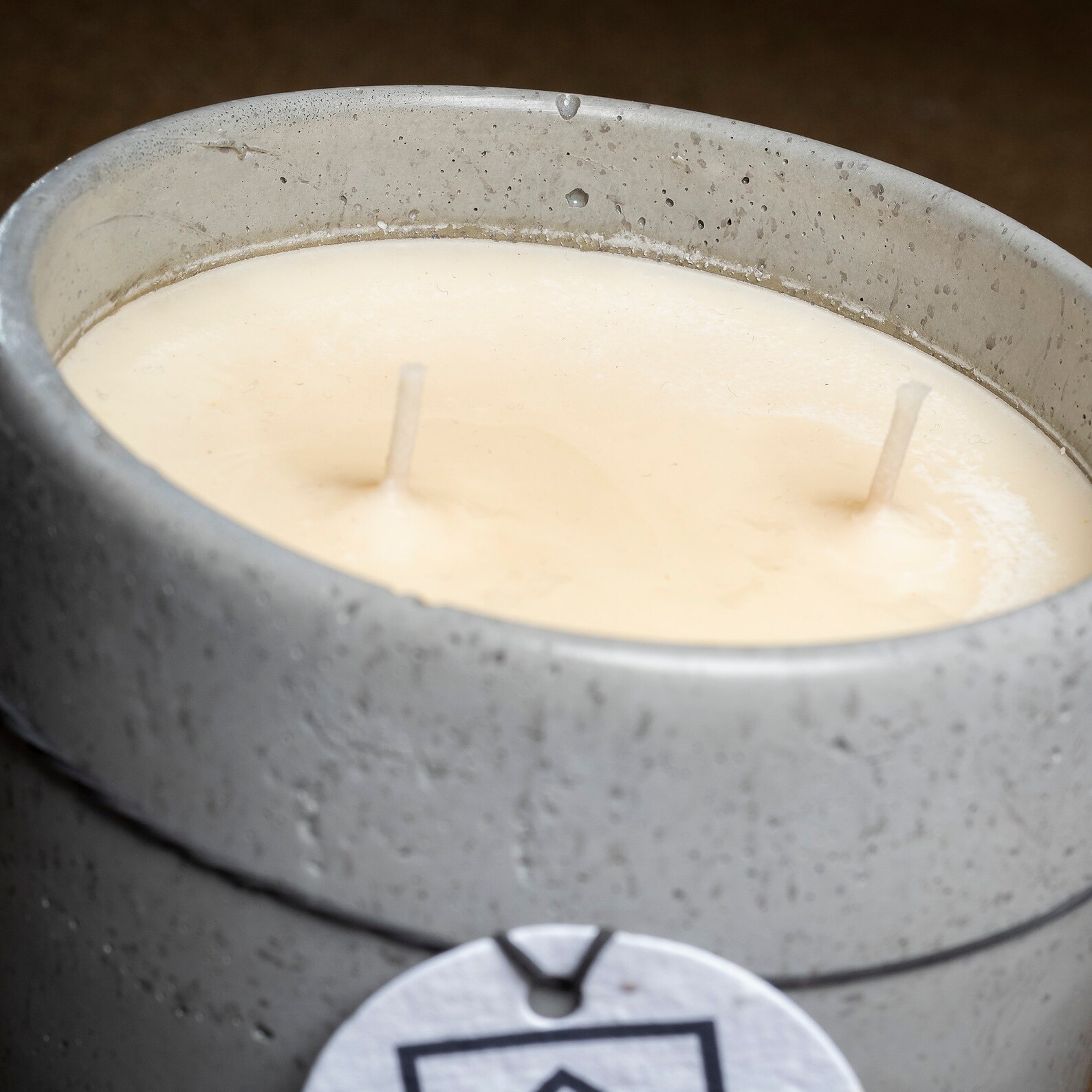 Large Concrete Jar Candle Handmade Concrete Decor Etsy