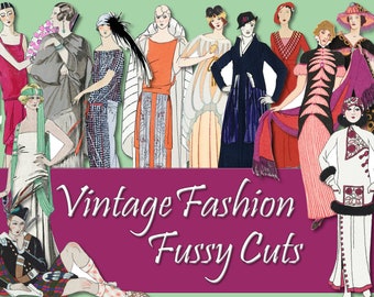Vintage Fashion Cutouts, Vintage Embellishments, Fashion Journal Embellishments