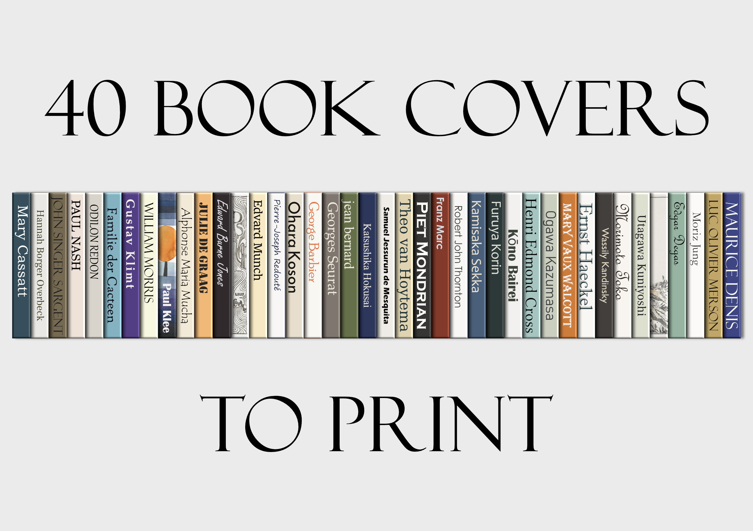 Miniature Fine Art Book Covers PDF Etsy