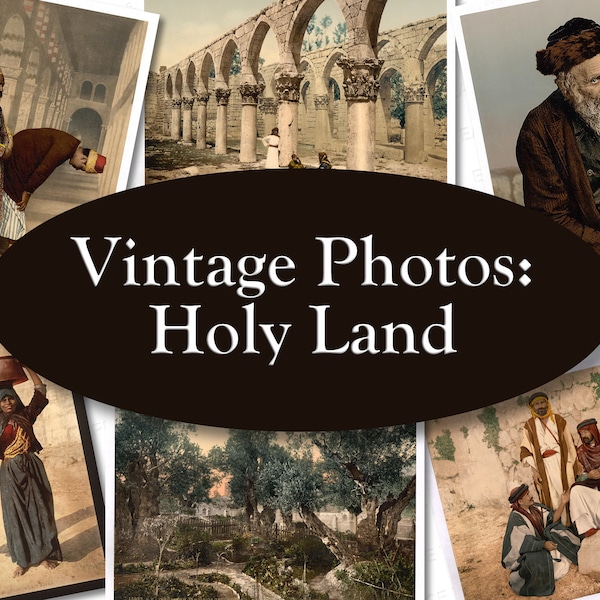 Vintage Polychrome Images of the Holy Land