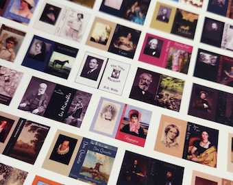 1:12 Miniature Literary Classics Book Covers, 1 Inch Scale Printable Miniature Books, Miniature Library