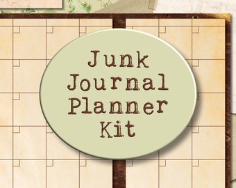 Junk Journal Planner Printable Pages, Planner Papers