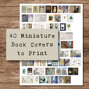Miniature Fine Art Book Covers PDF, Dollhouse Books, Miniature Books to Print