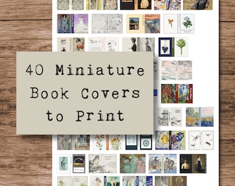 Miniature Fine Art Book Covers PDF, Dollhouse Books, Miniature Books to Print