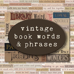 Vintage Words & Phrases do wydrukowania w wersji cyfrowej do pobrania