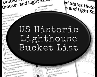 US Parks Service Historic Lighthouse Bucket List, Vacation Ideas, Road Trip Ideas, Travel List