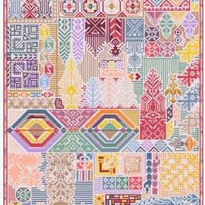 18th Century Inspired Cross Stitch Sampler Pattern