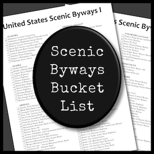 US 50 States Scenic Byways Bucket List, Roadtrip Ideas, Travel List