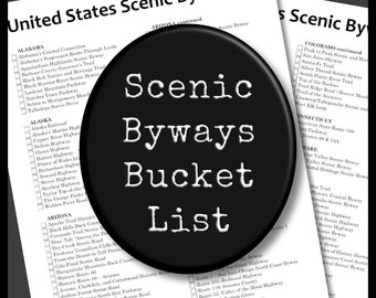 US 50 States Scenic Byways Bucket List, Roadtrip Ideas, Travel List